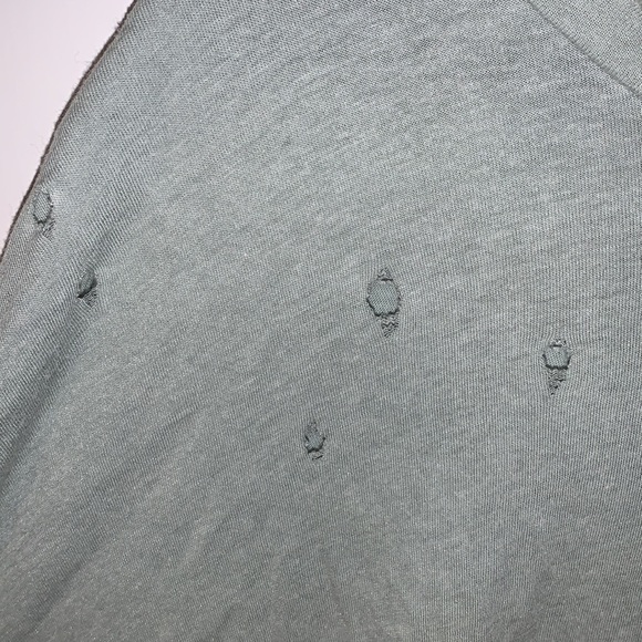 Light green relaxed fit distressed tee - Picture 4 of 6